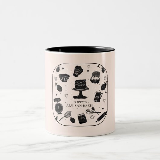 bakkerij voor bakkersartikelen tweekleurige koffiemok (Center)