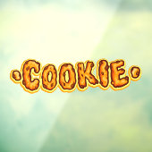 Bakkerij voor chocoladestuk-koekjesbiscuit raamsticker (Vel 3)