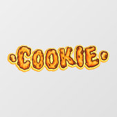 Bakkerij voor chocoladestuk-koekjesbiscuit raamsticker (Vel)