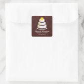 Bakkerij voor coupures vierkante sticker (Tas)