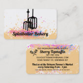 bakkerij voor eiboetsbakkerijen met elektrische me visitekaartje (Voorkant / Achterkant)