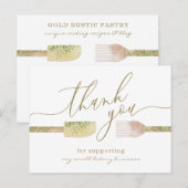 Bakkerij voor gebak logo bedankt briefkaart (Voorkant / Achterkant)