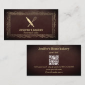 Bakkerij voor goudhoudende goudstaven visitekaartje (Voorkant / Achterkant)