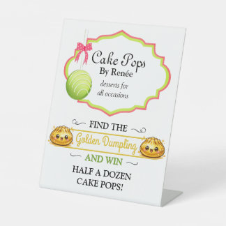 Bakkerij voor op maat gemaakte cake pops V4 Reclamebord Met Voetstuk