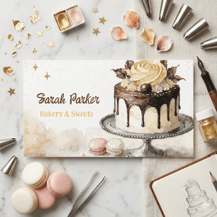 Bakkerij voor op maat gemaakte taarten pastawaterv visitekaartje