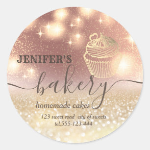 Bakkerij voor rolspellen van glitterij en zogenaam ronde sticker