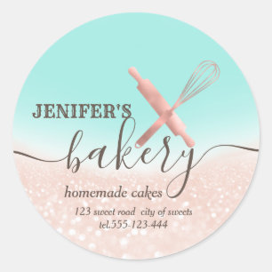 Bakkerij voor rolspellen van glitterij en zogenaam ronde sticker