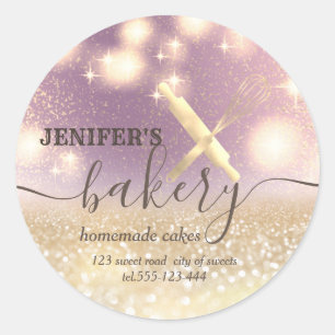 Bakkerij voor rolspellen van glitterij en zogenaam ronde sticker