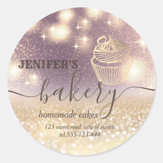 Bakkerij voor rolspellen van glitterij en zogenaam ronde sticker (Voorkant)