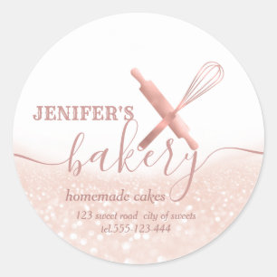 Bakkerij voor rolspellen van glitterij en zogenaam ronde sticker