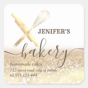 Bakkerij voor rolspellen van glitterij en zogenaam vierkante sticker