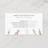 Bakkerij voor Waterverf van keukengerei Visitekaartje (Achterkant)