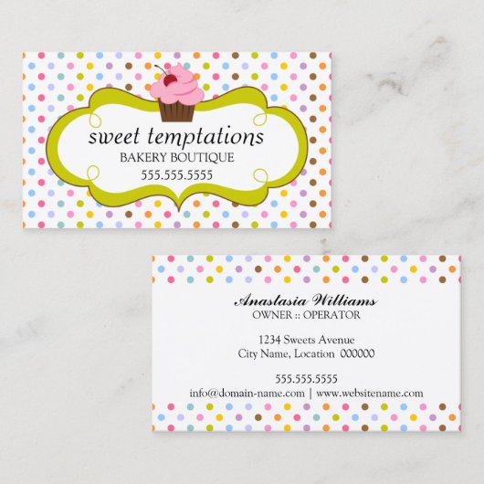 Bakkerij voor whisky visitekaartje (Voorkant / Achterkant)