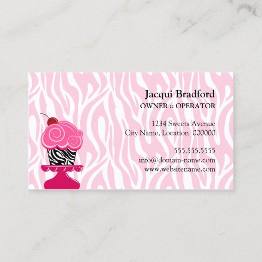 Bakkerij voor Zebra Visitekaartje (Achterkant)