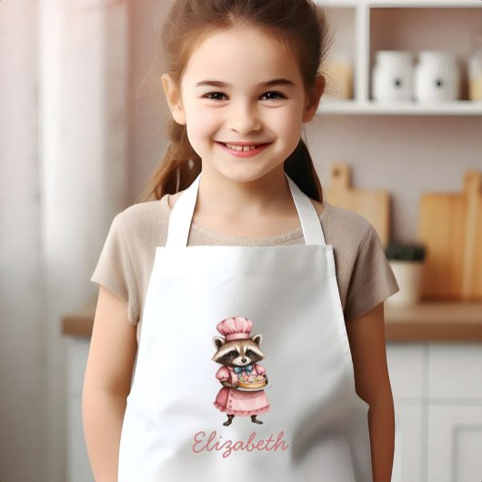 Bakkerij Wasbeer Cute Persoonlijk Kinder Schort
