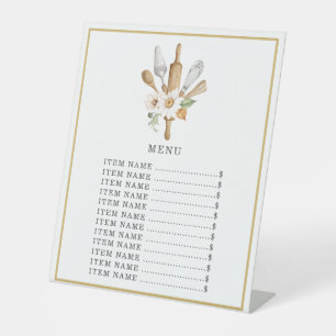 Bakkerij Waterverf banketbakken gereedschap Reclamebord Met Voetstuk