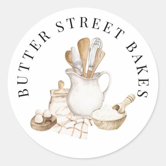Bakkerij - Waterverf - Etiketten voor gebak (Voorkant)