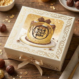 Bakkerij waterverf logo vierkante sticker