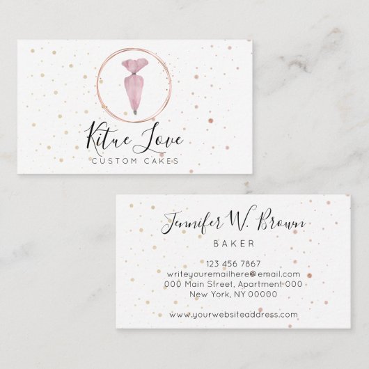 Bakkerij Waterverf Visitekaartje (Voorkant / Achterkant)