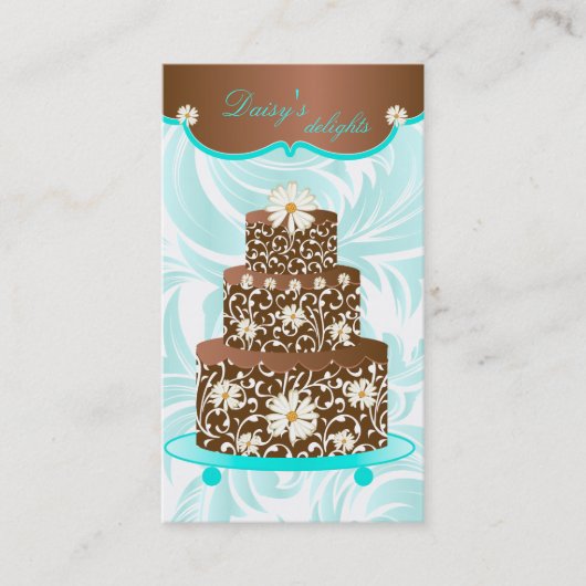Bakkerij Weddenschap Cake Pastry Chef Chocolate Da Visitekaartje (Voorkant)