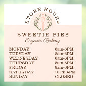 Bakkerij - Whisk en grote Logo-winkeluren Raamsticker (Vel 3)