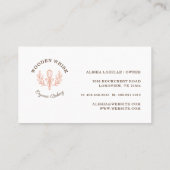 Bakkerij Whisk & Floral Leaf Krans Business Logo Visitekaartje (Achterkant)