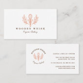 Bakkerij Whisk & Floral Leaf Krans Business Logo Visitekaartje (Voorkant / Achterkant)