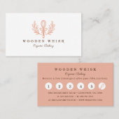 Bakkerij Whisk & Floral Leaf Krans Zakelijke Loyal Visitekaartje (Voorkant / Achterkant)