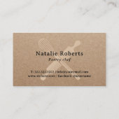  bakkerij Whisk Logo Rustic Kraft Visitekaartje (Achterkant)