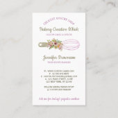 Bakkerij Whisk mousserend glitz goud Visitekaartje (Achterkant)