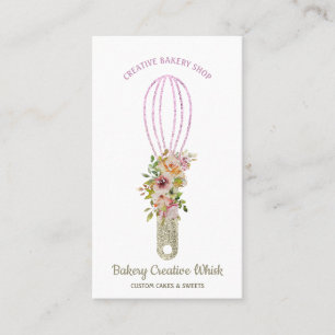 Bakkerij Whisk mousserend glitz goud Visitekaartje