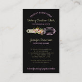 Bakkerij Whisk mousserende glitz Gold Black Visitekaartje (Achterkant)