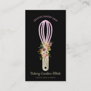 Bakkerij Whisk mousserende glitz Gold Black Visitekaartje