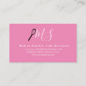 Bakkerij Whisk Roze Black Stripes Baker Visitekaartje (Achterkant)