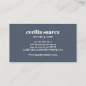 Bakkerij Whisk Spoon Rolling Pin Patisserie modern Visitekaartje (Achterkant)