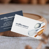 Bakkerij Whisk Spoon Rolling Pin Patisserie modern Visitekaartje