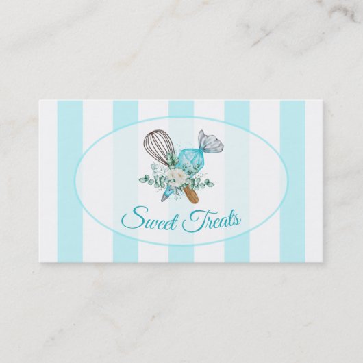 Bakkerij Whisk turkoois Visitekaartje (Voorkant)