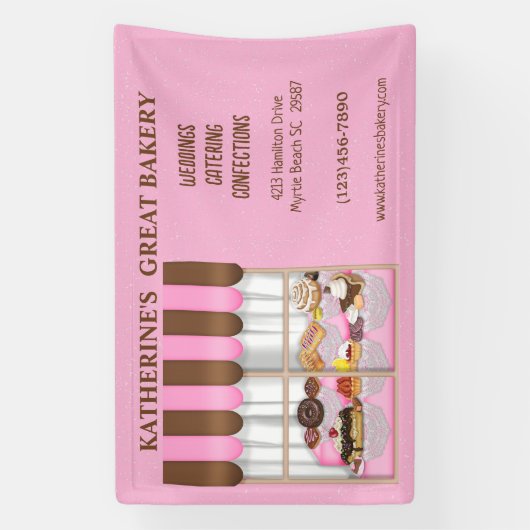 Bakkerij Window Business Spandoek (Verticaal)