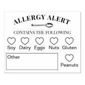 Bakkerij Winkel Baking Spoon Allergie Alert Voedse Rubberstempel (Afrduk)