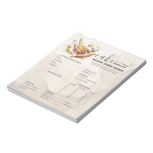 Bakkerij Winkel Banketbakker Cake Bakker Bestelfor Notitieblok