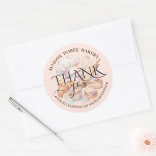 Bakkerij Winkel Banketbakker Dessert Snoepjes Dank Ronde Sticker