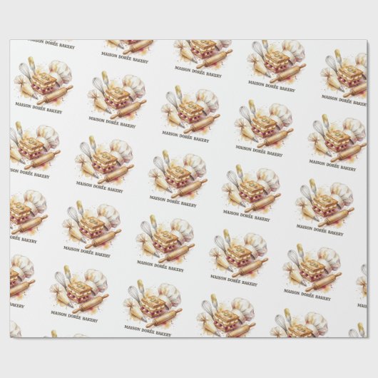 Bakkerij Winkel Banketbakker Dessert Snoepjes Taar Cadeaupapier (Vlak)