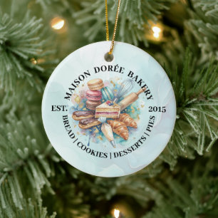 Bakkerij Winkel Banketbakker Dessert Snoepjes Taar Keramisch Ornament