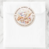 Bakkerij Winkel Banketbakker Dessert Snoepjes Taar Ronde Sticker (Tas)