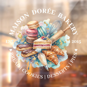 Bakkerij Winkel Banketbakker Desserts Bakken Cater Raamsticker