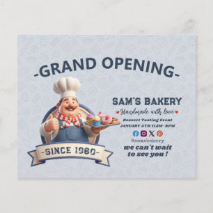Bakkerij Winkel Banketbakker Desserts Grand Openin Flyer