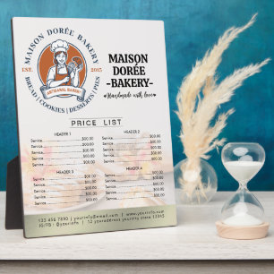Bakkerij Winkel Banketbakker Desserts Menu Prijsli Fotoplaat