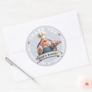 Bakkerij Winkel Banketbakker Desserts Snoepjes Dan Ronde Sticker