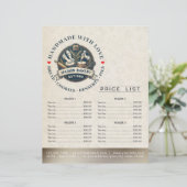 Bakkerij Winkel Banketbakker Menu Prijslijst Afrek (Staand voorkant)