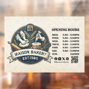 Bakkerij Winkel Banketbakker Taarten Openingstijde Raamsticker